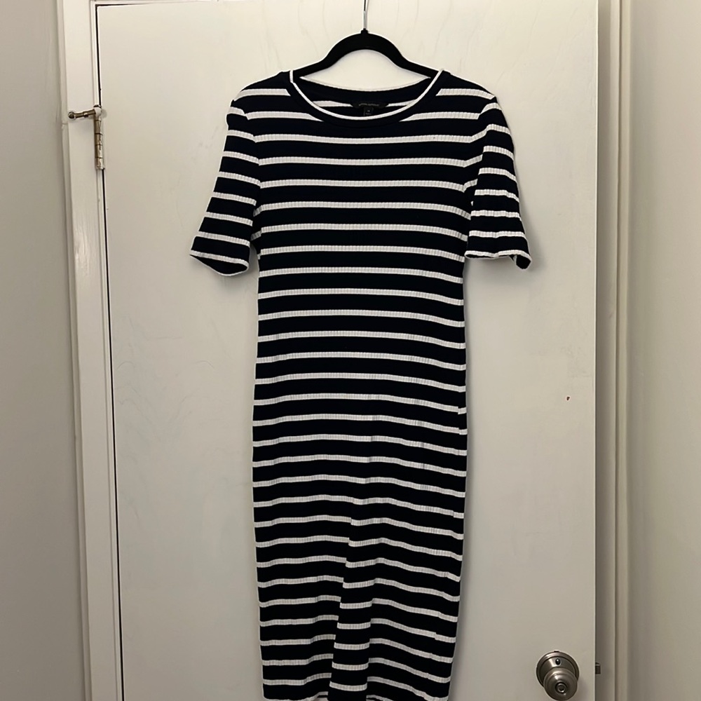 Banana Republic Dark Navy / White Stripe Dress